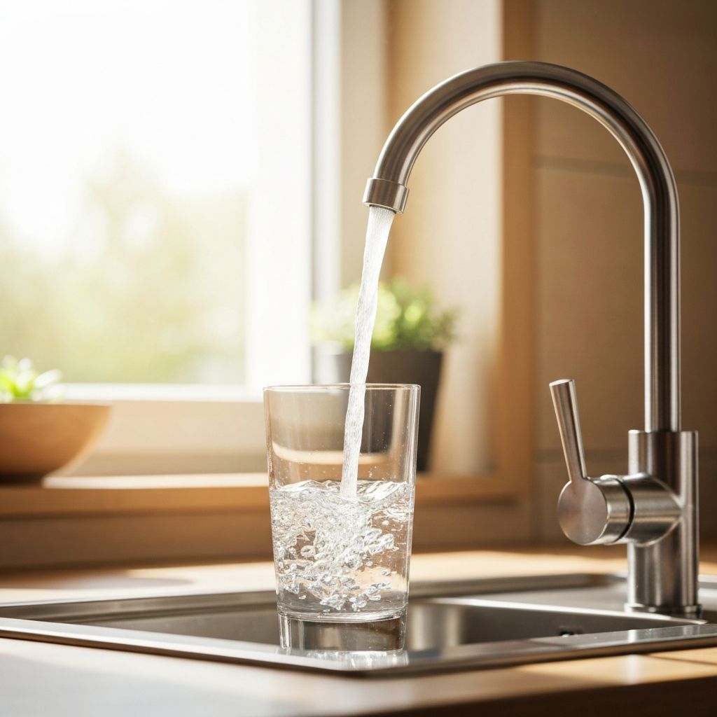 Crystal clear water flowing from a faucet in an Idaho Falls home